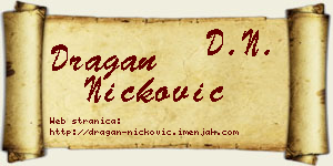 Dragan Ničković vizit kartica